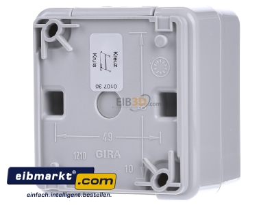 Back view Gira 010730 Intermediate switch surface mounted grey
