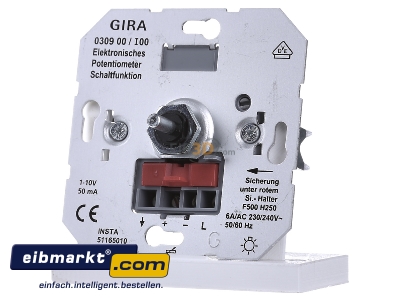 Frontansicht Gira 030900 Potentiometer-Einsatz 