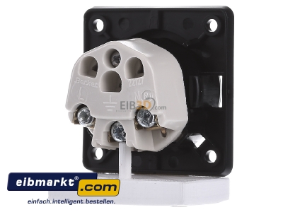 Back view Berker 9624905 Socket outlet Swiss norm type 13 black
