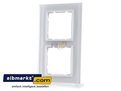 Front view Berker 10126909 Frame 2-gang white - 
