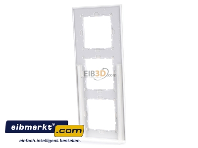 Back view Berker 10136909 Frame 3-gang white - 
