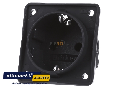Front view Berker 947782505 Socket outlet protective contact
