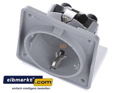 View up front Berker 947782506 Socket outlet protective contact grey - 
