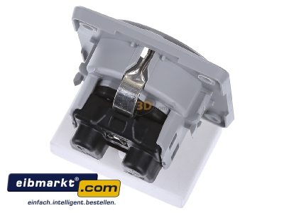 Top rear view Berker 947782506 Socket outlet protective contact grey - 
