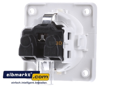 Back view Berker 947782502 Socket outlet protective contact white
