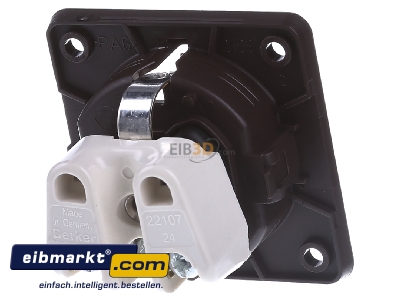 Back view Berker 941952501 Socket outlet protective contact brown
