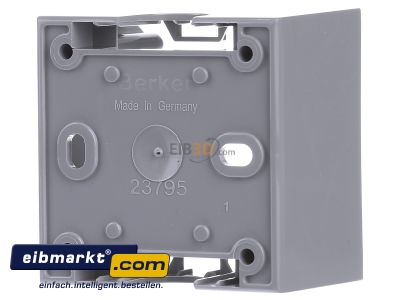 Back view Berker 911512507 Surface mounted housing 1-gang grey
