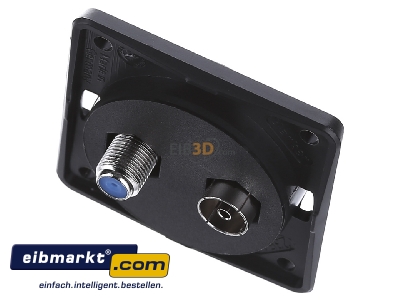 View up front Berker 945602505 Socket for antenna with cover
