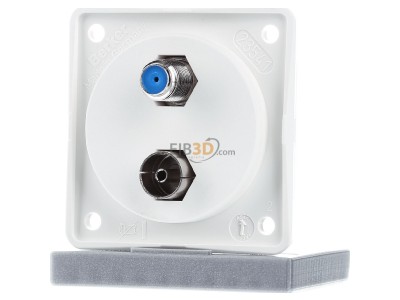 Front view Berker 945602502 Antenna loop-through socket for antenna 
