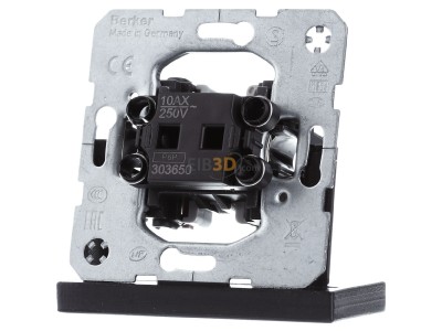 Front view Berker 303650 3-way switch (alternating switch) 
