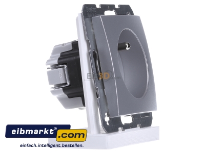 View on the left Berker 6765761404 Socket outlet earthing pin aluminium
