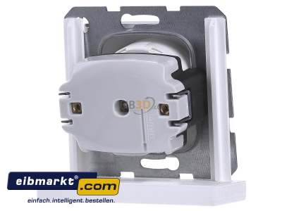 Back view Berker 6765761404 Socket outlet earthing pin aluminium
