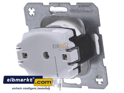 Back view Berker 6765761909 Socket outlet earthing pin white
