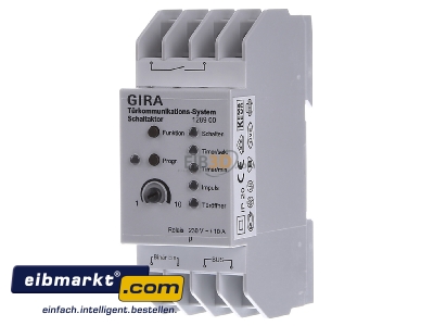 Front view Gira 128900 Switch device for intercom system 
