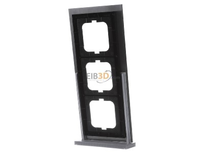 Back view Busch Jaeger 1723-860 Frame 3-gang stainless steel 
