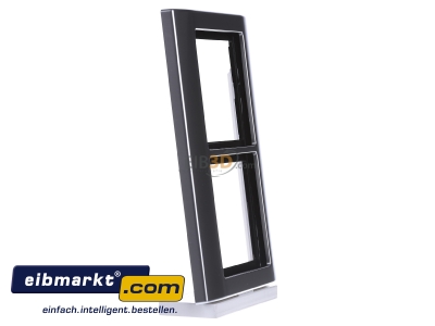 View on the left Merten 400260 Frame 2-gang aluminium
