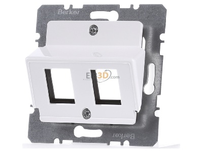 Frontansicht Berker 146409 Zentralplatte pws f.Krone Modular-Jack 