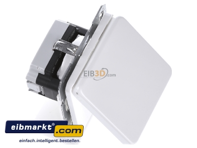 Ansicht oben links Berker 471609 Schuko-Steckd.pws mit Klappdeckel 
