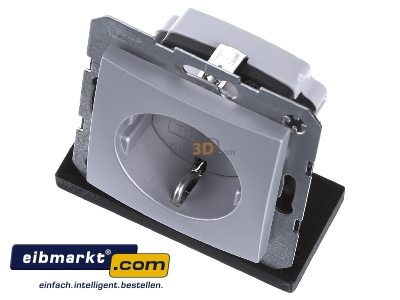 Ansicht oben vorne Berker 41231404 Schuko-Steckd.alu matt 