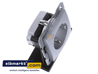 Ansicht oben links Berker 41231404 Schuko-Steckd.alu matt 