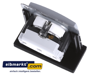 Ansicht oben hinten Berker 41231404 Schuko-Steckd.alu matt 