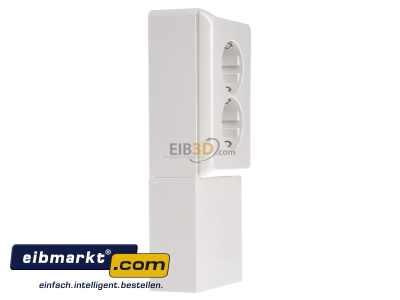 View on the left Elso 515500 Socket outlet protective contact white 
