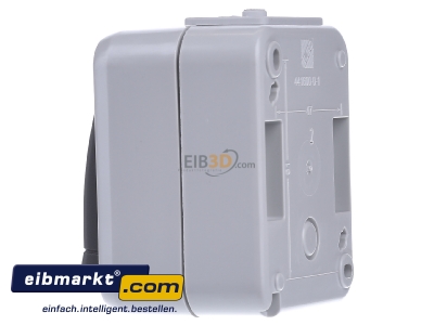 View on the right Elso 441229 2-pole switch surface mounted grey

