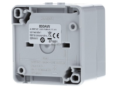 Ansicht hinten Jung 800 AW Abzweigdose mit 2 Leitungseinf. 