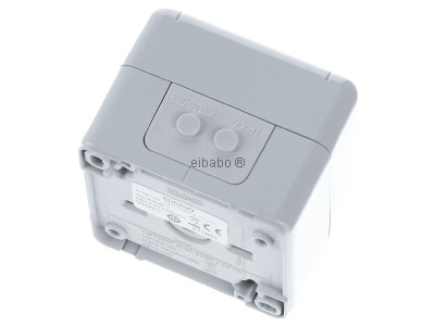 Ansicht oben hinten Jung 800 AW Abzweigdose mit 2 Leitungseinf. 