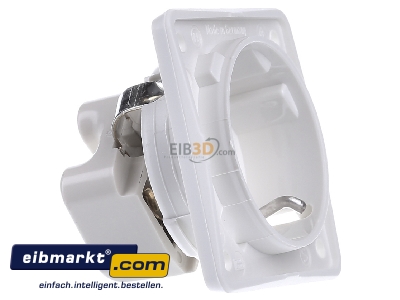 Ansicht links Berker 841852522 SCHUKO-Steckdose 45Grad polarwei,damasziert 