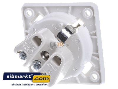 Ansicht hinten Berker 841852522 SCHUKO-Steckdose 45Grad polarwei,damasziert 