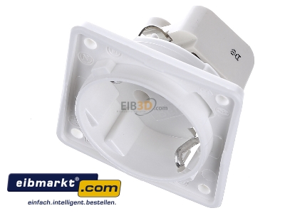 Ansicht oben vorne Berker 841852522 SCHUKO-Steckdose 45Grad polarwei,damasziert 