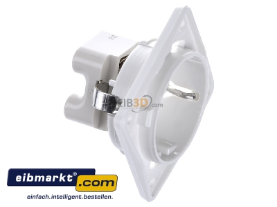 Ansicht oben links Berker 841852522 SCHUKO-Steckdose 45Grad polarwei,damasziert 