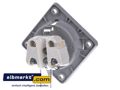 Ansicht hinten Berker 841852526 SCHUKO-Steckdose 45Grad grau, damasziert 