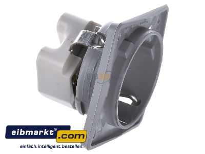 Ansicht oben links Berker 841852526 SCHUKO-Steckdose 45Grad grau, damasziert 
