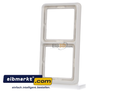 Front view Jung CD 582 WU W Frame 2-gang cream white - 
