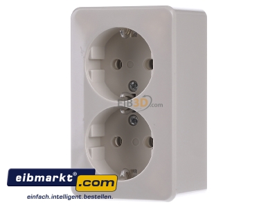 Front view Jung 6020 A Socket outlet protective contact
