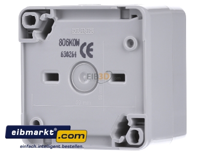 Back view Jung 806 KOW Two-way switch surface mounted grey
