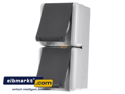 Frontansicht Jung 822 W SCHUKO-Steckdose 2-fach 16A 250V 