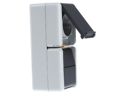 View on the left Jung 876 W Combination switch/wall socket outlet 
