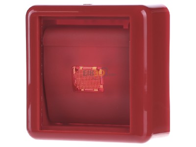 Frontansicht Jung 860 WGL RT Abdeckung Glasscheibe rt mit Lichtfenster 
