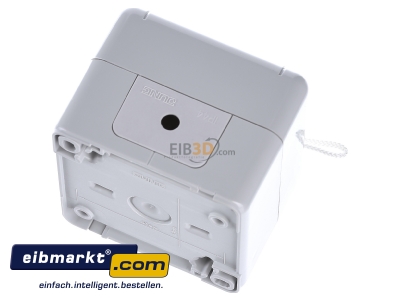 Top rear view Jung 806 ZW Switch surface mounted grey 
