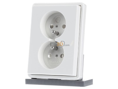 Front view Gira 079503 Socket outlet (receptacle) white 
