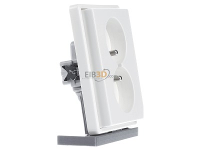 View on the left Gira 079503 Socket outlet (receptacle) white 

