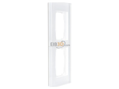 View on the left Gira 021212 Cover frame 2-fold, Esprit, white glass, 
