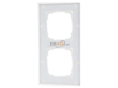 Back view Gira 021212 Cover frame 2-fold, Esprit, white glass, 
