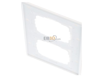 Top rear view Gira 021212 Cover frame 2-fold, Esprit, white glass, 
