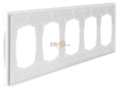 Ansicht rechts Gira 021512 Abdeckrahmen 5f. weissglas 