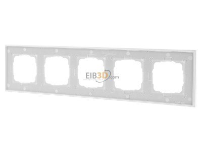 Ansicht hinten Gira 021512 Abdeckrahmen 5f. weissglas 