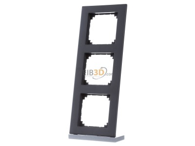 Front view Merten 488314 Frame 3-gang anthracite 
